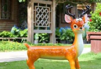 幼兒園坐凳雕塑，小鹿坐凳雕塑，卡通動物類型