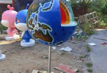 地球雕塑展品，街頭雕塑，不銹鋼地球雕塑供需