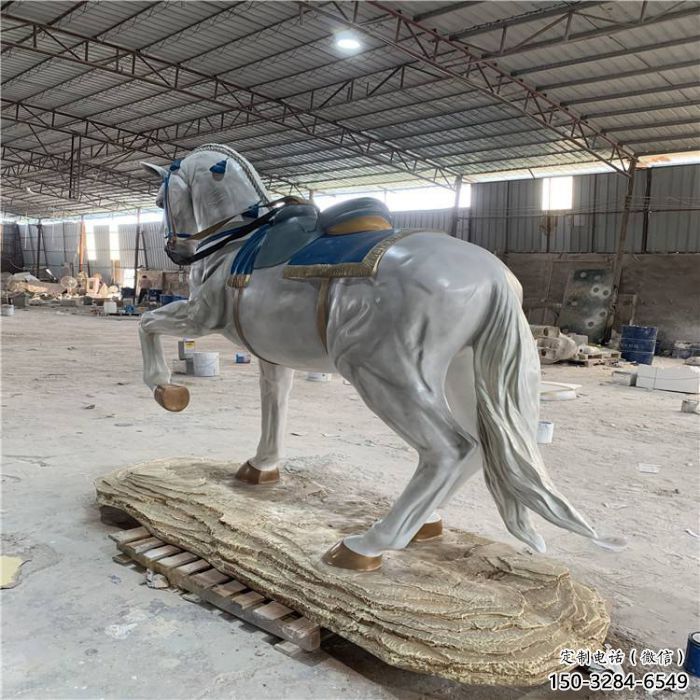 室內(nèi)戰(zhàn)馬雕塑，景觀題材，仿真效果工藝